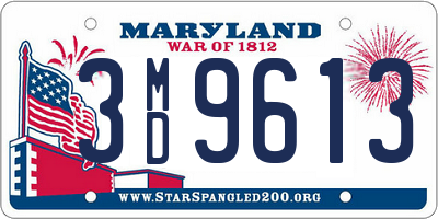 MD license plate 3MD9613