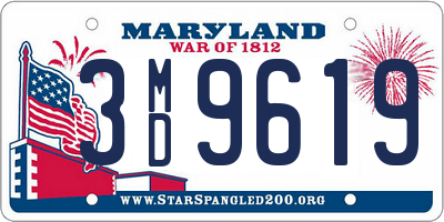 MD license plate 3MD9619