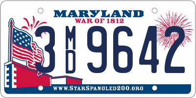 MD license plate 3MD9642