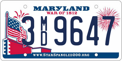 MD license plate 3MD9647