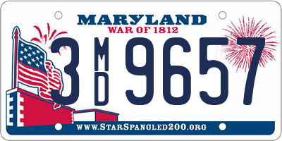 MD license plate 3MD9657