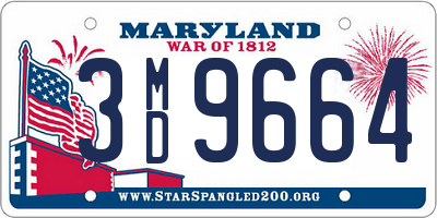 MD license plate 3MD9664