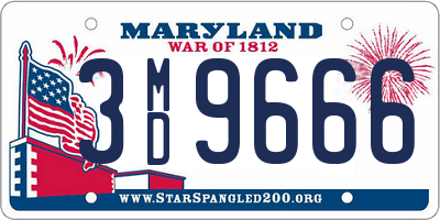 MD license plate 3MD9666
