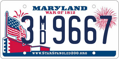 MD license plate 3MD9667