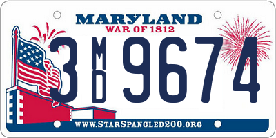 MD license plate 3MD9674