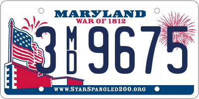 MD license plate 3MD9675