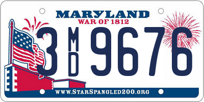 MD license plate 3MD9676