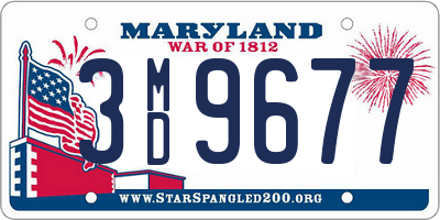MD license plate 3MD9677