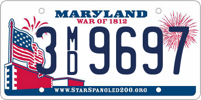 MD license plate 3MD9697