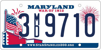 MD license plate 3MD9710