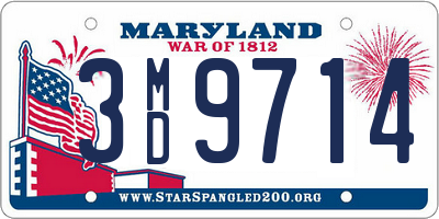 MD license plate 3MD9714