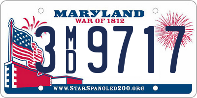 MD license plate 3MD9717