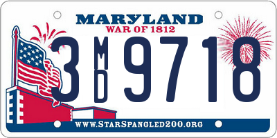 MD license plate 3MD9718