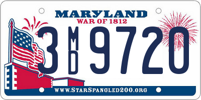 MD license plate 3MD9720