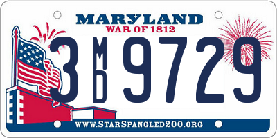 MD license plate 3MD9729