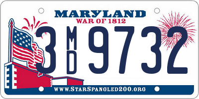 MD license plate 3MD9732