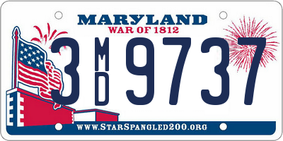 MD license plate 3MD9737