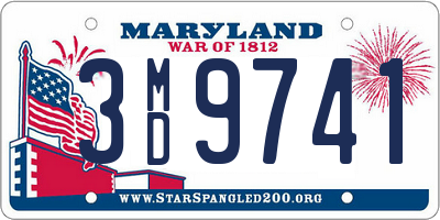 MD license plate 3MD9741