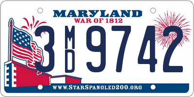 MD license plate 3MD9742