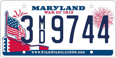 MD license plate 3MD9744