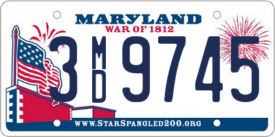 MD license plate 3MD9745