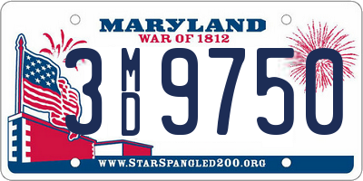 MD license plate 3MD9750