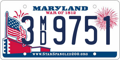 MD license plate 3MD9751