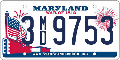 MD license plate 3MD9753