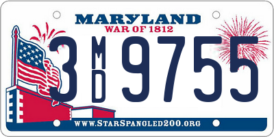MD license plate 3MD9755