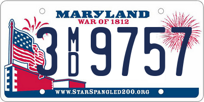 MD license plate 3MD9757