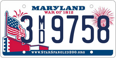 MD license plate 3MD9758