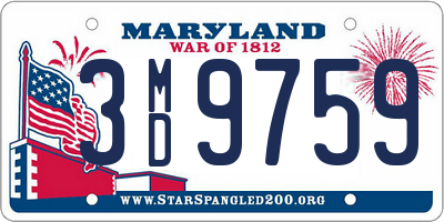 MD license plate 3MD9759