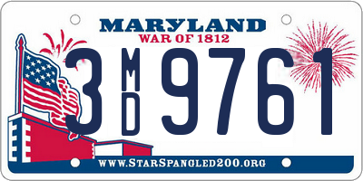 MD license plate 3MD9761