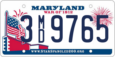 MD license plate 3MD9765