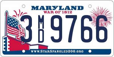 MD license plate 3MD9766