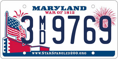 MD license plate 3MD9769