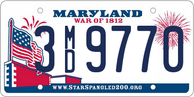 MD license plate 3MD9770