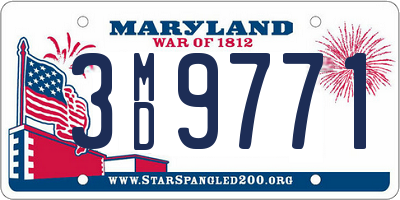 MD license plate 3MD9771