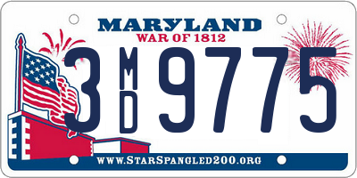 MD license plate 3MD9775