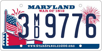 MD license plate 3MD9776