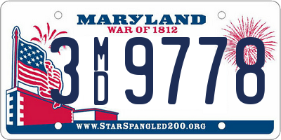 MD license plate 3MD9778