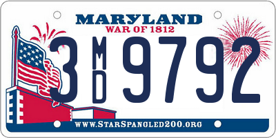 MD license plate 3MD9792