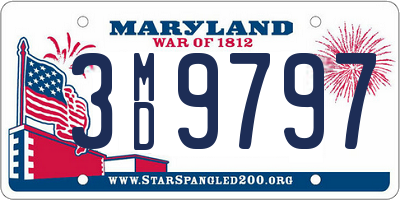 MD license plate 3MD9797