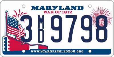 MD license plate 3MD9798