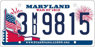 MD license plate 3MD9815