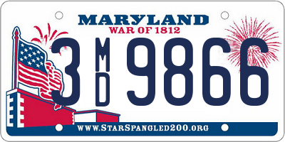 MD license plate 3MD9866