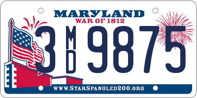 MD license plate 3MD9875