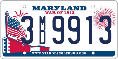 MD license plate 3MD9913
