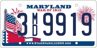 MD license plate 3MD9919