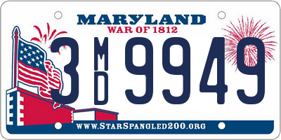 MD license plate 3MD9949